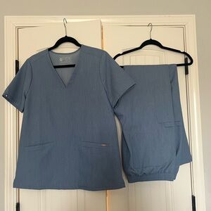 Figs scrub set- Heather indigo (tall)